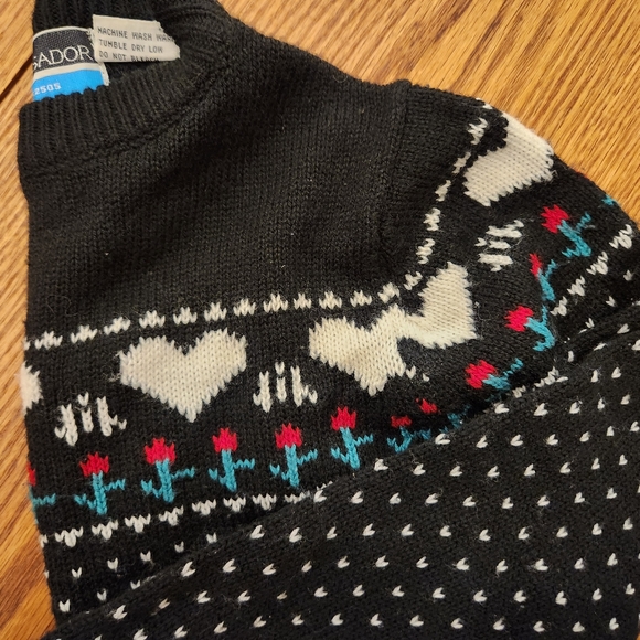 Vintage Girl's Fair Aisle Sweater Size M - Picture 5 of 5